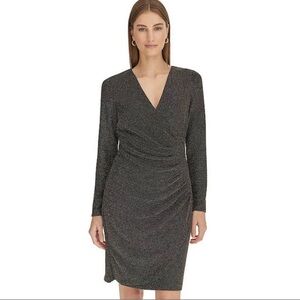 Harper Rose metallic Long Sleeve Dress size 16